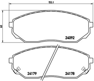 Bromsbeläggsats, Framaxel, KIA SORENTO I, 581013EE00, 581013EE01