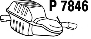 Bakre ljuddämpare, Bak, VOLVO V70 II, V70 III, 30672328