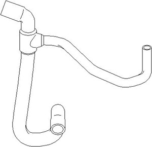 Kylarslang, Avgas-/utsläppssidan, Nedre, RENAULT, 7700 431 180