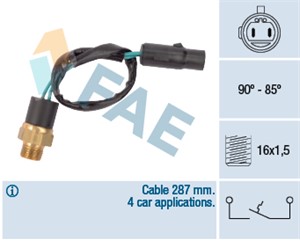 Temperaturswitch, kylarfläkt, HYUNDAI LANTRA I, SONATA II, 25360-33010, 25360-33011, 51805870, TS-248