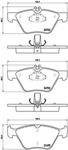 Bromsbeläggsats, MERCEDES-BENZ E-KLASS [W211], E-KLASS T-Model [S211], S-KLASS [W220], 0044200720, A0044200720