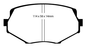 Bromsbeläggsats GREENSTUFF, Fram, MAZDA MX-5 I, MX-5 II, MX-5 III, NAY53323ZB, NAY53323ZC