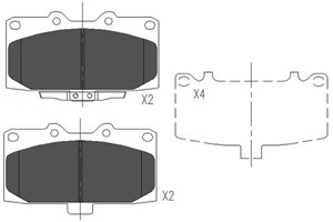Bromsbeläggsats, Framaxel, SUBARU IMPREZA Kombi, IMPREZA Sedan, 26296AE120, 26296AE121, 26296FA100, 26296FA101, 26296FA102, 26296FA170,