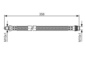Bromsslang, Bakaxel, Ytter, NISSAN,OPEL,RENAULT,VAUXHALL, 46201 00Q0D, 46201-00QAE, 82 00 086 894, 82 00 667 750, 9111662
