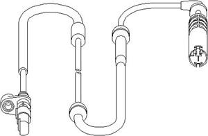 ABS-givare, Sensor, hjulvarvtal, Bakaxel, båda sidor, BMW X5 [E53], 3452 0 025 726, 3452 1 165 573, 3452 6 756 380