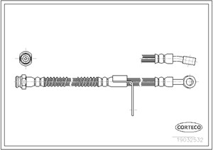 Bromsslang, framaxel höger, Höger, HYUNDAI ACCENT I, ACCENT Sedan, 5873222100