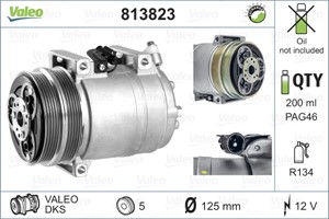 Kompressor, klimatanläggning, FORD,VOLVO, 1388316, 1466258, 1476878, 1673990, 30761390, 36000029, 36000316, 36000570, 3M5H19D629MJ, 3M5H