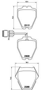 Bromsbeläggsats, AUDI A8 D2, 4D0698151, 4D0698151B, 4D0698151K, 4D0698151M, 4D0698151N, 4D0698151P, 4D0698151R, 4D0698151S