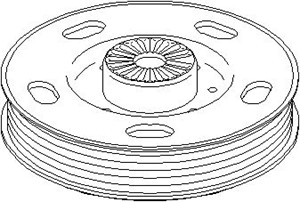 Remskiva, vevaxel, AUDI,SEAT,SKODA,VW, 06H 105 243F, 06H 105 243G, 06H 105 243K