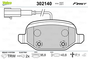 Bromsbeläggsats, Bakaxel, ALFA ROMEO MITO, FIAT LINEA, 71770108, 77365752