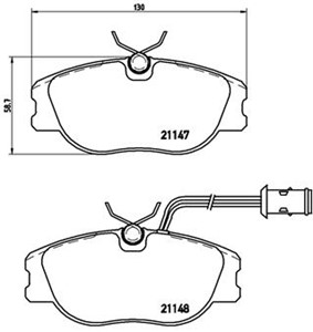 Bromsbeläggsats, Framaxel, ALFA ROMEO 164, FIAT CROMA, LANCIA DELTA I, THEMA, 0060760106, 0060760121, 60735630, 60743417, 60743563, 6076