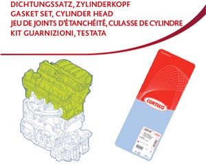 Packningssats, topplock / Sotningssats, DACIA,RENAULT, 7701474372