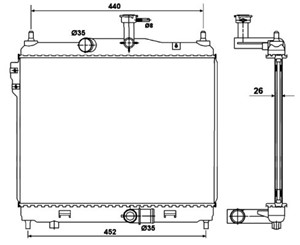 Kylare, motorkylning, HYUNDAI GETZ, 253101C650, 6053774