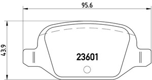 Bromsbeläggsats, Bakaxel, ABARTH,CITROËN,FIAT,LADA,LANCIA, 11196350208900, 1618111480, 71752988, 71772212, 77362270, 77363445, 77364024,