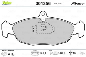 Bromsbeläggsats, Bakaxel, Framaxel, CHEVROLET,DAEWOO,JAGUAR,OPEL,VAUXHALL, 11046948322, 11046948372, 1605087, 1605455, 1605810, 1605824,