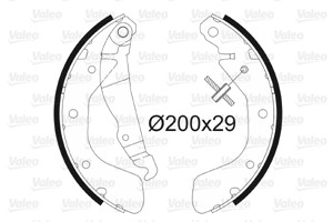 Bromsbackar, sats, Bakaxel, OPEL,VAUXHALL, 1605041, 1605052, 1605811, 1605909, 1605952, 552239, 90182658, 90421796, 90542862, 91149504,