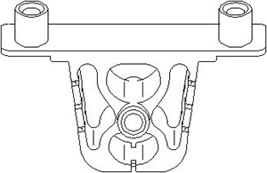 Hållare, ljuddämpare, Bak, Bakre ljuddämpare, BMW 7 [E38], 1821 1 704 798