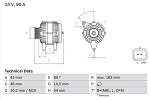 Generator, CITROËN,LANCIA,PEUGEOT,TOYOTA, 27060 YV010, 5705 4K, 5705 5C, 5705 5V, 5705 7E, 5705 7F, 5705 CQ, 96 382 757 80, 9636 204 680