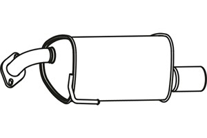 Bakre ljuddämpare, Bak, SUBARU LEGACY IV, 44300-AG040, 44300-AG060, 44300-AG661, 44300-AG960