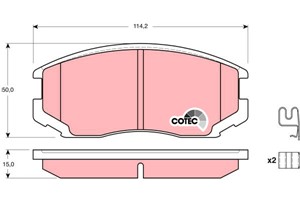 Bromsbeläggsats, Framaxel, DAIHATSU EXTOL Buss, TERIOS, MITSUBISHI COLT V, 04465-B4010, 04465-B4020, 04465-B4030, 04465-B4040, 04491-874