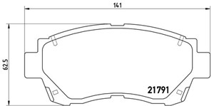 Bromsbeläggsats, Framaxel, LEXUS,TOYOTA, 0446506020, 0446520260, 0446520590, 0446524010, 0446524040, 0446530080, 0446533010, 0446533060,