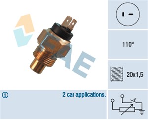 Kylvätsketemperatur-sensor, ALFA ROMEO 155, 164, 047 121 013 L, 047 121 013 M, 047 121 013 P, 047 121 013 R, 47 121 013 L, 47 121 013 M,
