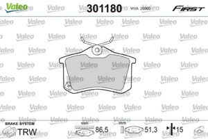 Bromsbeläggsats, Bakaxel, Framaxel, AUDI,LANCIA,PEUGEOT,RENAULT,SEAT,SKODA,VW, 1001096, 191698451, 191698451A, 191698451B, 191698451C, 1