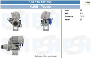 Startmotor, LEXUS ES, TOYOTA CELICA Cabriolet, CELICA Coupé, MR2 II, 2810003010, 2810003030, 2810062020, 2810062021, 2810074020, 2810074