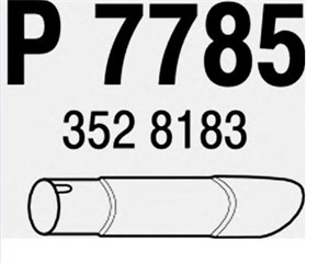 Ändrör, avgassystem, Bak, VOLVO 850, 850 Kombi, C70 Cabriolet I, C70 Coupé I, S70, V70 I, 3528183, 9179329, 9470987