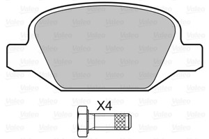 Bromsbeläggsats, Bakaxel, ALFA ROMEO 147, 156, 156 Sportwagon, GT, FIAT LINEA, LANCIA LYBRA, LYBRA SW, 0009951222, 71770991, 77362275, 7