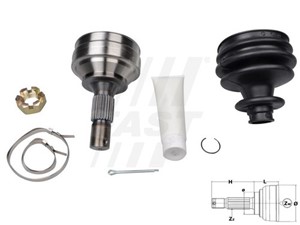 Drivknut, Framaxel, På hjulsidan, CITROËN,PEUGEOT, 3272.1X, 3272.1X^, 3272.8W, 3272.LT, 3272.LW, 3272.LX, 3272.PZ, 3272.QC, 3272.TN, 327
