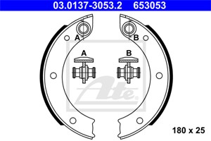 Bromsbackar, sats, Bakaxel, PORSCHE 911, 911 Cabriolet, 911 Targa, 911 352 097 10