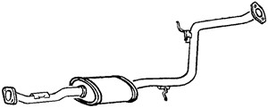 Mittenljuddämpare, Mitt, MAZDA 323 F IV, 323 S IV, 323 S V, B689-40-300, BP01-40-300, BP03-40-300, BP14-40-300