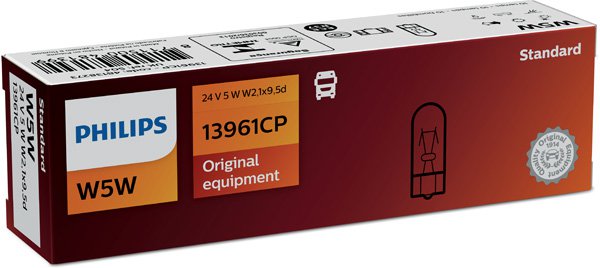 Glödlampa 24V 5W W2,1x9,5d