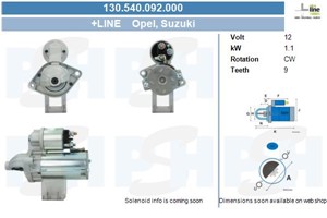 Startmotor, CHEVROLET,OPEL,SUZUKI,VAUXHALL, 3110084EC0, 3110085E00, 31100M86J01, 31100M86J20, 33353237, 55353237, 55353257, 553532570, 5