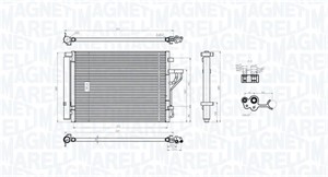 Kondensor, klimatanläggning, HYUNDAI ix35, KIA CARENS IV, SPORTAGE III, 976062Y000, 97606-2Y000, 976062Y001
