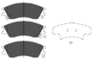 Bromsbeläggsats, Framaxel, SUBARU JUSTY I, JUSTY Skåp/halvkombi I, 725193010, 725193011