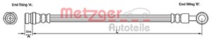 Bromsslang, Fram, Höger, Vänster, CHEVROLET AVEO / KALOS Halvkombi, AVEO / KALOS Sedan, DAEWOO KALOS, 96534545