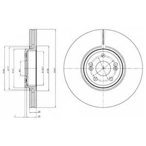 Bromsskiva, RENAULT ESPACE IV, VEL SATIS, 7701 207 357, 7701206923, 8200 177 024, 8200 242 318, 8200 570 191, 8201695235