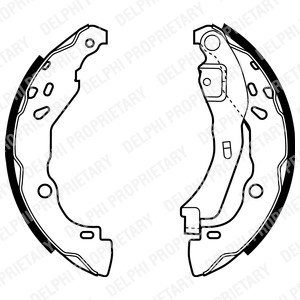 Bromsbackar, sats, Bakaxel, CITROËN,DACIA,NISSAN,RENAULT, 440609415R, 6001 551 409, 6001549725, 6001551409, 7701 206 429, 7701 207 178,