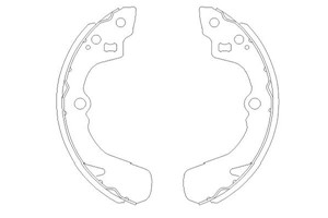 Bromsbackar, sats, Bakaxel, DAIHATSU,ROVER,SUBARU,SUZUKI, 0449587707, 0449587707000, 0449587708, 0449587708000, 0449587713000, 532005081