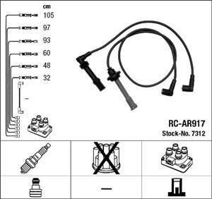 Tändkabelsats, ALFA ROMEO SPIDER, 60 60 98 31, 60 60 98 39