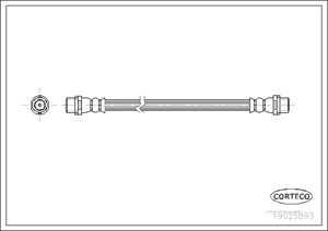 Bromsslang, Bakaxel, AUDI A6 C5, A6 C5 Avant, VW PASSAT B3/B4 Variant, 4B0611775