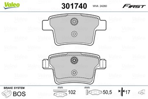 Bromsbeläggsats, Bakaxel, FORD MONDEO III, MONDEO Sedan III, MONDEO Turnier III, JAGUAR X-TYPE I, X-TYPE Kombi I, 1 521 329, 1356 392, 1