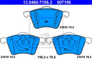Bromsbeläggsats, Framaxel, FORD GALAXY I, 1201124, 1M21-2K021-BA