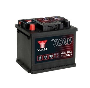 Yuasa Batteri 12V 45Ah 380A, ALFA ROMEO,AUSTIN,CITROËN,DACIA,FIAT,HYUNDAI,KIA,LANCIA,MORRIS,PEUGEOT,ROVER,SEAT,YUGO, 4248779, 46227865,