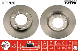 Bromsskiva, Framaxel, TOYOTA 4 RUNNER I, HILUX Pick-up III, HILUX Pick-up IV, LAND CRUISER, LAND CRUISER Hardtop, 43512-35070, 43512-600