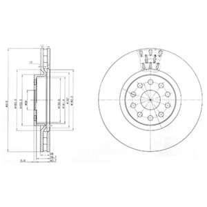Bromsskiva, Framaxel, ALFA ROMEO 166, LANCIA KAPPA, KAPPA Coupé, KAPPA SW, 60629865, 60629895, 60814921, 71740119