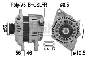 Generator, CITROËN C4 AIRCROSS, MITSUBISHI ASX, LANCER VIII, LANCER Sportback VIII, PEUGEOT 4008, 16 078 356 80, 1800A287, A005TL0092, A