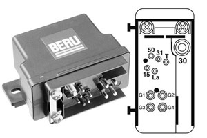 Kontrollenhet, glödstiftsystem, MERCEDES-BENZ 190 [W201], C-KLASS [W202], 006 545 88 32, 008 545 00 32